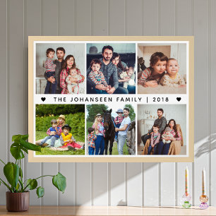 Modern Family Photo Collage Anniversary Pictures Poster