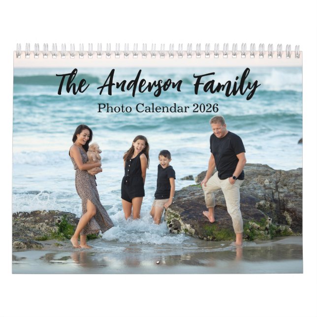 Modern Family Photo Collage Calendar (Cover)