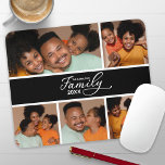 Modern Family Photo Collage Mouse Pad<br><div class="desc">Transform your workspace with a personalised mouse pad using this dynamic photo collage template. Effortlessly add your favourite pictures,  the year,  your family name,  and any custom text you desire. Make it uniquely yours!</div>
