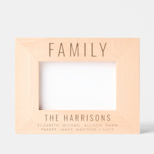 Modern Family Photo Etched Frames