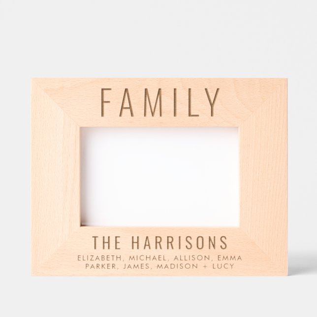 Modern Family Photo Etched Frames (Front)