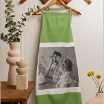 Modern  Family Photo Green Simple Lovely Gift Apron<br><div class="desc">Modern  Family Photo Green Simple Lovely Gift</div>