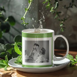 Modern  Family Photo Green Simple Lovely Gift Coffee Mug<br><div class="desc">Modern  Family Photo Green Simple Lovely Gift</div>