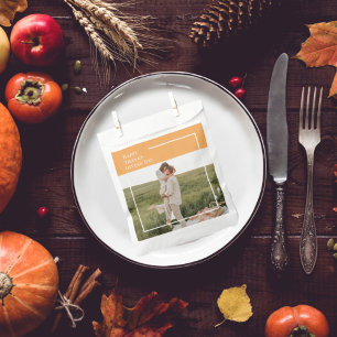 Modern Family Photo& Happy Thanksgiving Day Gift Favour Bag