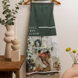 Modern Family Photo | Joyful Merry Blessed | Green Apron<br><div class="desc">Modern Family Photo | Joyful Merry Blessed | Green</div>