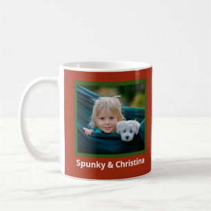 Modern Family Photo Merry Christmas Personalize  Coffee Mug