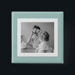 Modern  Family Photo Mint Simple Lovely Gift 15 Cm Square Badge<br><div class="desc">Modern  Family Photo Mint Simple Lovely Gift</div>