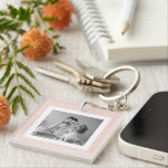 Modern  Family Photo Pastel Pink Simple Gift Key Ring<br><div class="desc">Modern  Family Photo Pastel Pink Simple Gift</div>