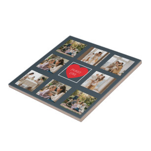 Modern Family Photo Personalised Ceramic Tile