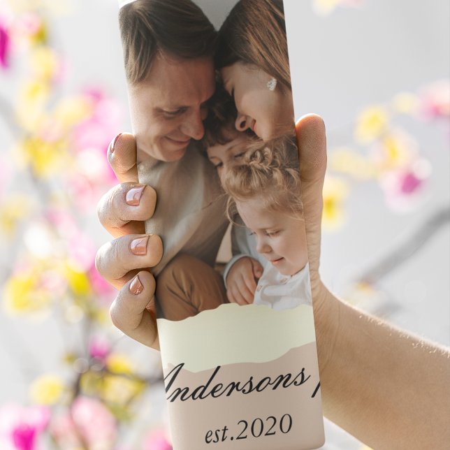 Modern Family Photo & Personalised Name Gift Thermal Tumbler (Creator Uploaded)