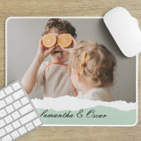 Modern Family Photo & Personalised Name Mint Gift
