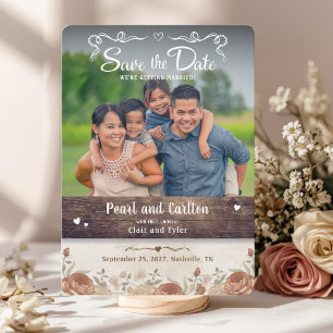 Modern Family Photo Save the Date Card