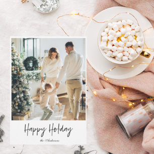 Modern Family Photo   Simple Happy Holiday