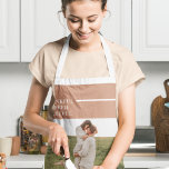 Modern Family Photo | Thankful Blessed Grateful Apron<br><div class="desc">Modern Family Photo | Thankful Blessed Grateful</div>