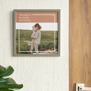 Modern Family Photo   Thankful Blessed Grateful Poster