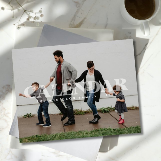 Modern Family Photos Simple Overlay Typography Calendar (Creator Uploaded)