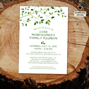 Modern Family Reunion Family Tree Invitation
