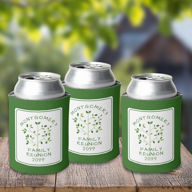 Modern Family Reunion Family Tree Personalised Can Cooler (Creator Uploaded)