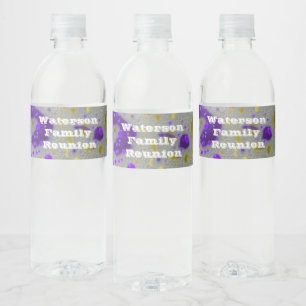 Modern Family Reunion Paint Splatter Event Water Bottle Label