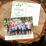 Modern Family Reunion Photo Tree Invitation Postcard<br><div class="desc">Budget-friendly postcard invitations for a family reunion or family gathering event featuring a photo and green tree design. All text is editable to change accordingly for your type of event. ASSISTANCE: For help with design modification or personalisation, colour change, resizing, transferring the design to another product or you would like...</div>