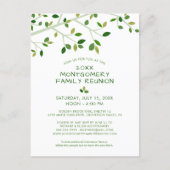 Modern Family Reunion Tree Invitation Postcard (Front)