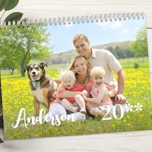 Modern Family Simple Personalised Photos 2026  Calendar