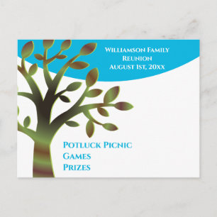 Modern Family Tree Family Reunion Invitation Postcard