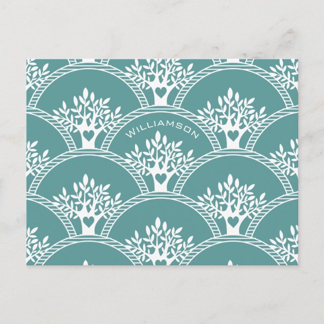 Modern Family Tree Reunion  Postcard (Front)