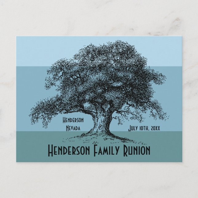 Modern Family Tree Reunion Save The Date Announcement Postcard (Front)
