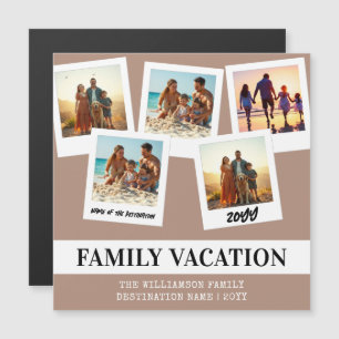 Modern Family Vacation Snapshot Magnetic Card