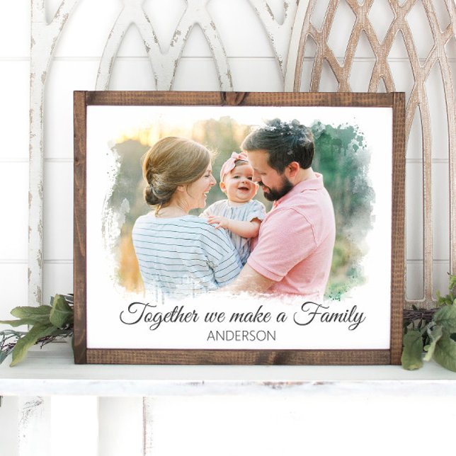 Modern FAMILY Watercolor Photo  Poster (Creator Uploaded)