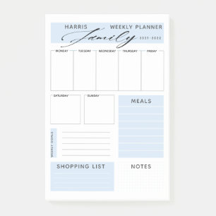 Modern Family Weekly Planner Post-it Notes