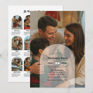 Modern Family Year in Review Photo Christmas Party Invitation