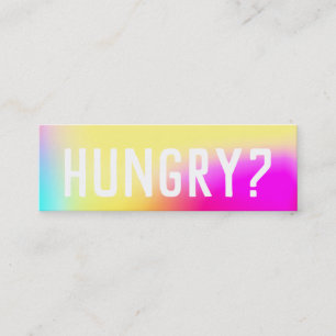 Modern Fancy gradient food delivery Mini Business Card