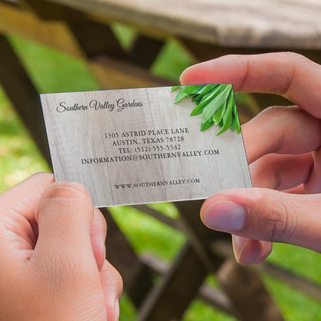 Modern Farmers Market Botanist or Florist Magnetic Business Card (Creator Uploaded)