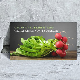 Modern Farmers Market Vegetable Branding Business Card