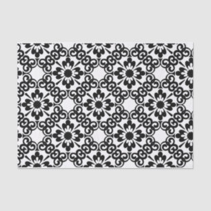 MODERN FARMHOUSE BLACK AND WHITE TILE TISSUE PAPER