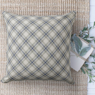 Modern Farmhouse Brown And Blue Couch Cushion