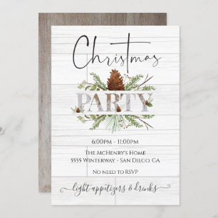 Modern Farmhouse Country Christmas Party Invitation