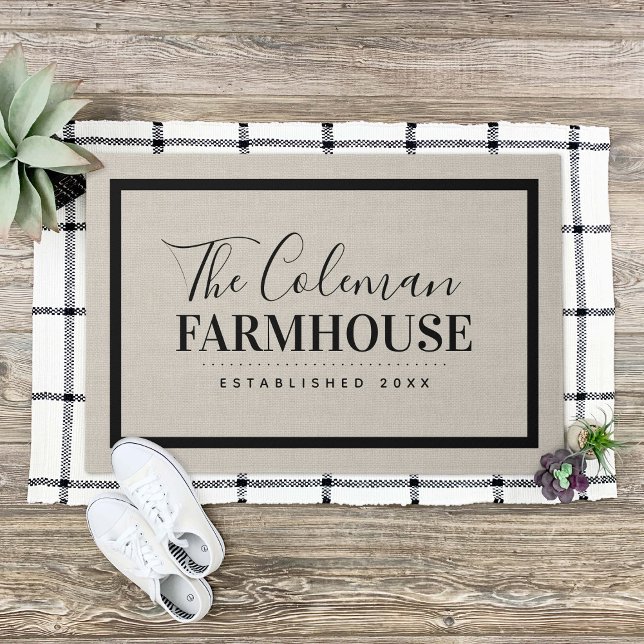 Modern Farmhouse Family Monogram Doormat (Creator Uploaded)