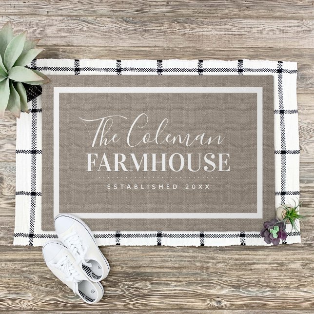 Modern Farmhouse Family Monogram Doormat (Creator Uploaded)