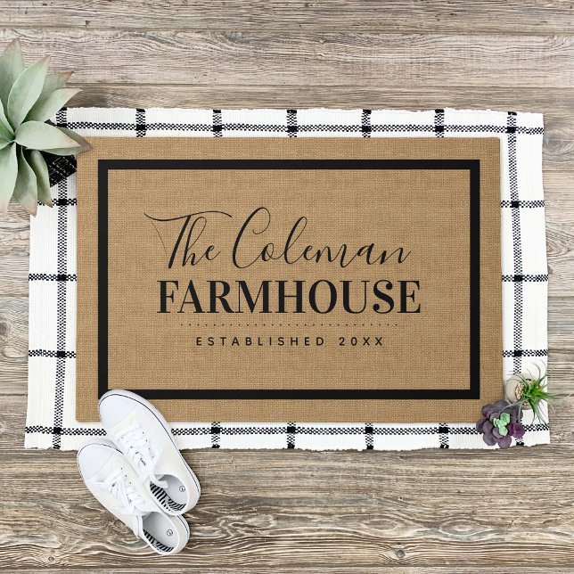 Modern Farmhouse Family Monogram Doormat (Creator Uploaded)