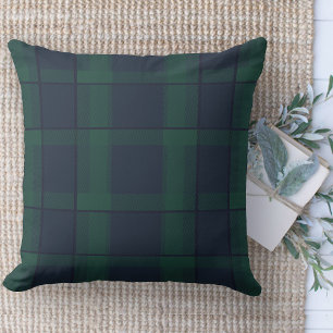 Modern Farmhouse Green And Blue Plaid Couch Cushion