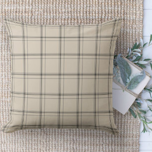 Modern Farmhouse Grey & Cream Couch Cushion
