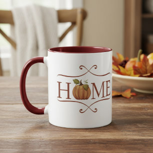 Modern Farmhouse "Home" Cosy Autumn Mug