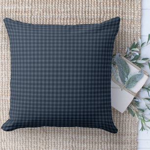 Modern Farmhouse Pillow Blue Gingham Plaid Couch