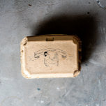 Modern Farmhouse Return Egg Carton Stamp<br><div class="desc">Enrich your farmhouse business with this unique personalised egg cartoon stamp. Vintage chicken illustration with banner and custom script in sans serif font. For more personalised approach and you special wishes you can contact me through my store.</div>