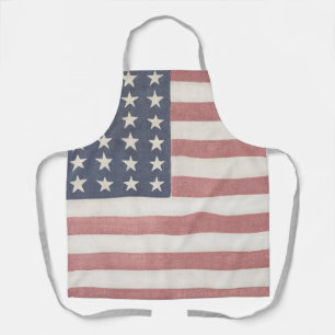Modern Farmhouse Rustic American Flag Apron