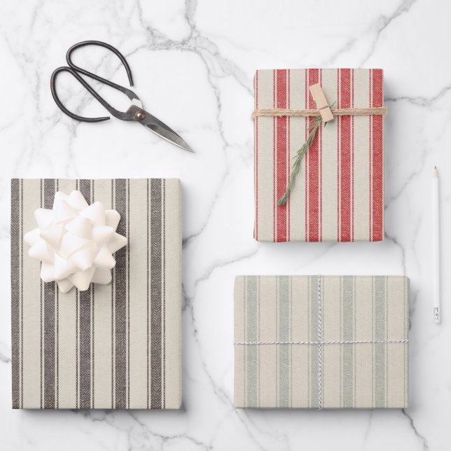 Modern Farmhouse Rustic Wrapping Paper  (Front)