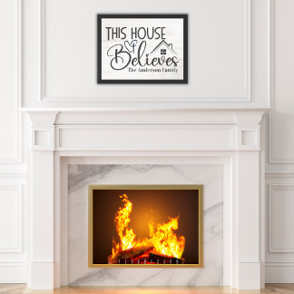 Modern Farmhouse 'This House Believes' Custom Poster